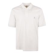 Brunello Cucinelli Polo Shirt med broderad logotyp White, Herr