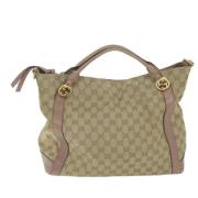 Gucci Vintage Pre-owned Canvas gucci-vskor Beige, Dam