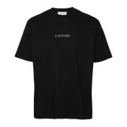 Lanvin Svart bomull T-shirt med logotyp Black, Dam