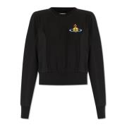 Vivienne Westwood Sweatshirt med logotyp Black, Dam