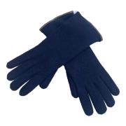 Restelli Guanti Cashmere Dubbla Handskar Blå/Tortora Italien Blue, Dam
