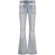 Courrèges Flared Jeans Blue, Dam