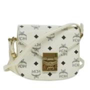 MCM Pre-owned Pre-owned Canvas axelremsvskor White, Dam