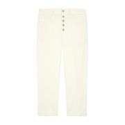 Dondup Cropped Trousers Beige, Dam