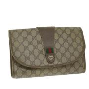 Gucci Vintage Pre-owned Canvas kuvertvskor Beige, Dam