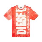 Diesel T-shirt med gradient logo Red, Herr