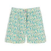 Versace Stiliga Sommar Shorts för Män Blue, Dam
