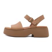 Camper Flat Sandals Brown, Dam