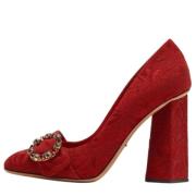 Dolce & Gabbana Pre-owned Pre-owned Tyg klackskor Red, Dam