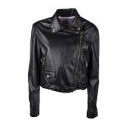 Chiara Ferragni Collection Leather Jackets Black, Dam