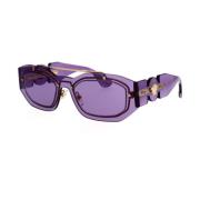 Versace New Biggie Solglasögon Oregelbunden Form Purple, Dam
