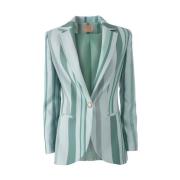 YES ZEE Pastellgrön Blazer Set för Kvinnor Green, Dam