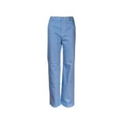 Mauro Grifoni Straight Trousers Blue, Dam