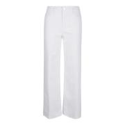 Frame Straight Jeans White, Dam