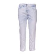 Dondup Stiliga Cropped Denim Jeans Blue, Dam