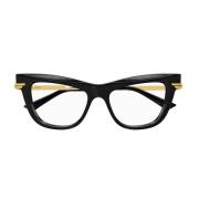 Bottega Veneta Minimalist Cat-Eye Glasögonbågar Black, Dam