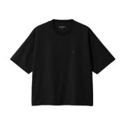 Carhartt Wip Svart kortärmad Chester T-shirt Black, Dam