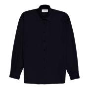Laneus Oversized Svart Klassiskt Logoknappskjorta Black, Dam