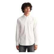 Gant Vit The Oxford Skjorta Reg Bd Toppkläder White, Herr