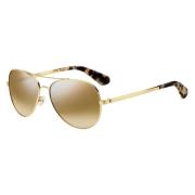 Kate Spade Avaline2/S Sunglasses, Gold Havana/Brown Silver Yellow, Dam