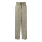 Peserico Wide Trousers Green, Dam