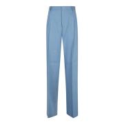 Saulina Wide Trousers Blue, Dam