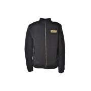 Emporio Armani EA7 Sweatshirt med dragkedja Black, Herr