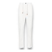 Eleventy Slim-fit Trousers White, Herr