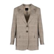 Pinko Klassisk Enkelknäppt Blazer Brown, Dam