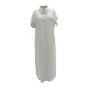 120% Lino Shirt Dresses White, Dam