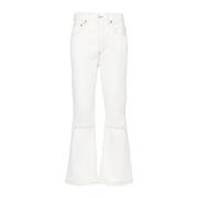Jacquemus Flared Jeans White, Dam