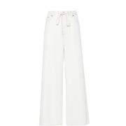 MM6 Maison Margiela Wide Trousers White, Dam