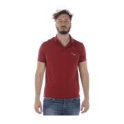 Emporio Armani Klassiska Polo Shirts för Män Red, Herr