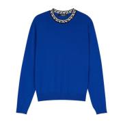 Versace Knitwear Blue, Herr