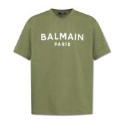 Balmain T-shirt med logotyp Green, Herr