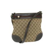 Gucci Vintage Pre-owned Canvas gucci-vskor Beige, Dam