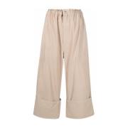 Moncler Cropped Trousers Beige, Dam