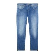Dondup Cropped Jeans Blue, Herr