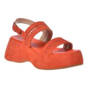 Baldinini Sandal in orange suede Orange, Dam
