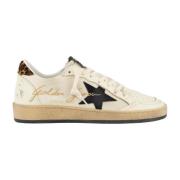 Golden Goose Beige/Svart Ballstar Sneakers Beige, Dam