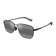 Maui Jim Lamalama AF 652-02 Matte Black w/Grey Sunglasses Black, Herr