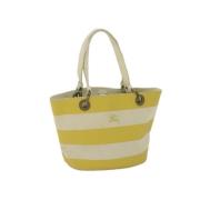 Burberry Vintage Pre-owned Canvas handvskor Yellow, Dam