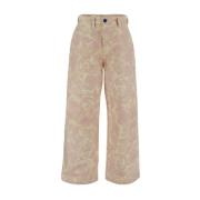 Burberry Wide Trousers Pink, Dam