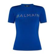 Balmain Simtop med logotyp Blue, Dam