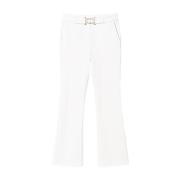 Twinset Cropped Trousers White, Dam