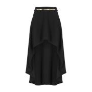 Elisabetta Franchi Midi Skirts Black, Dam