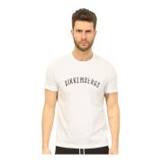 Bikkembergs Vit Bomull Rund Hals Logotyp T-shirt White, Herr
