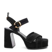 ASH Flat Sandals Black, Dam