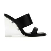 Alexander McQueen Heeled Mules Black, Dam