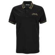 Versace Jeans Couture Kedja-Link Polo Skjorta Svart Black, Herr